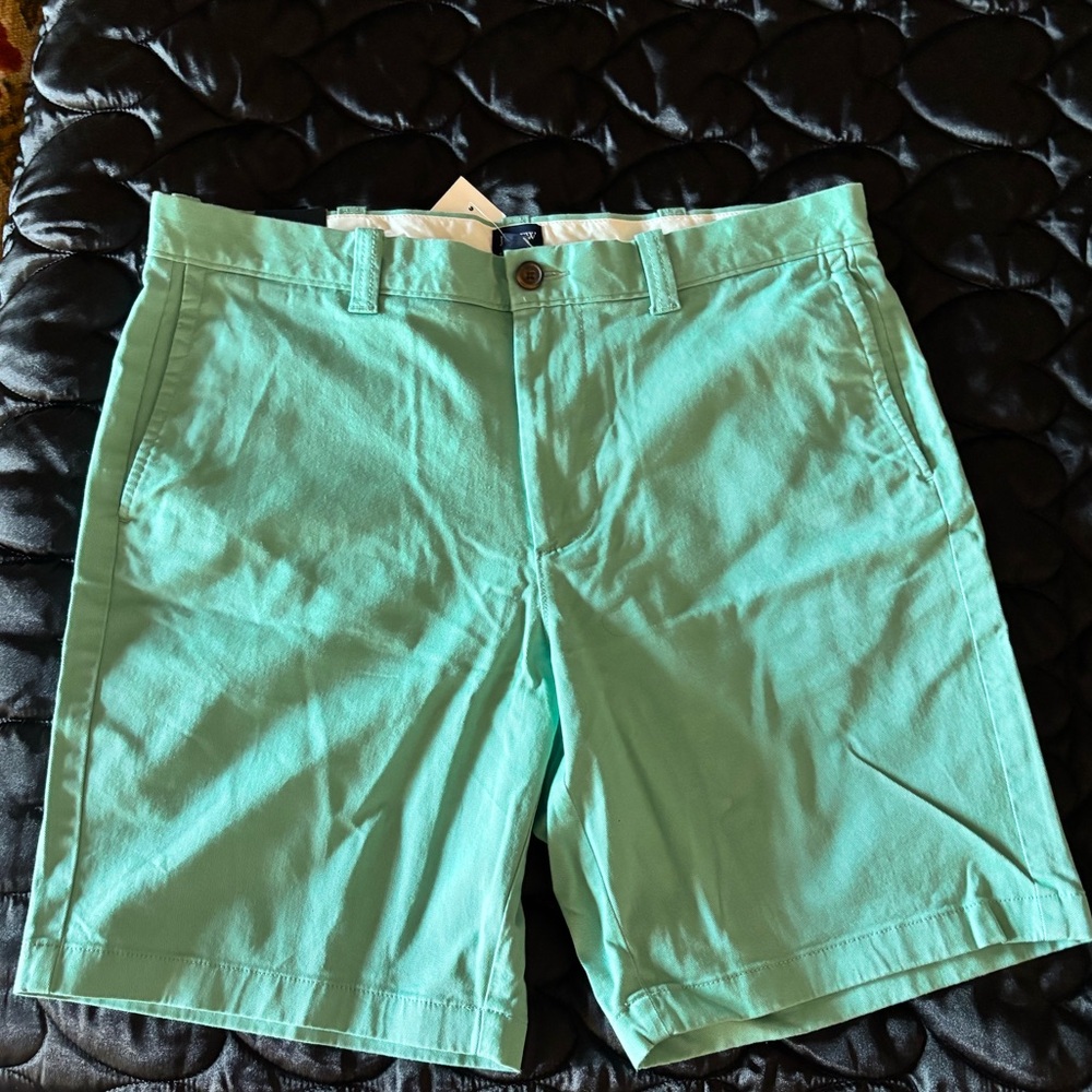 J. Crew Men's Green Flat Front Shorts
